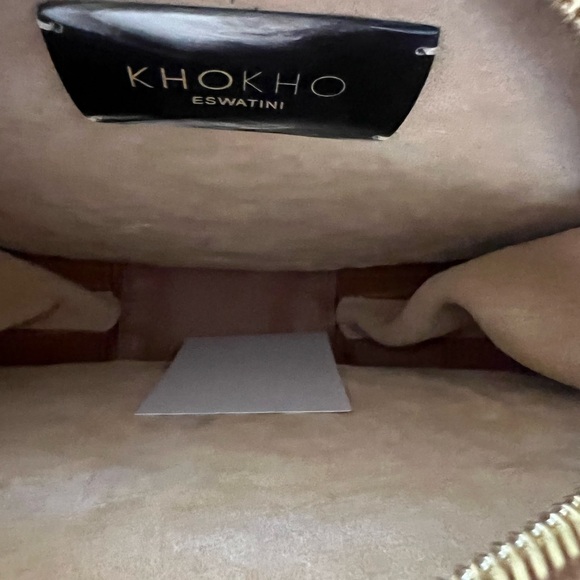 NWT. KHOKHO Sindi Circle Bag With Strap. Smoke & Multi Color Weave & Leather. - Picture 3 of 8